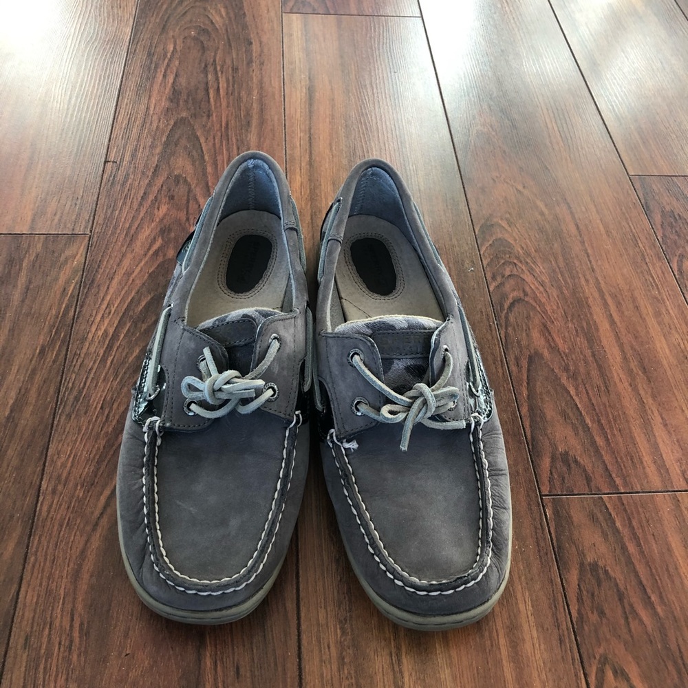 Sperry Top Siders Size 11 grey camo